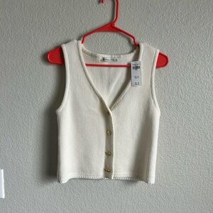 NWT Abercrombie Cream Sweater Vest